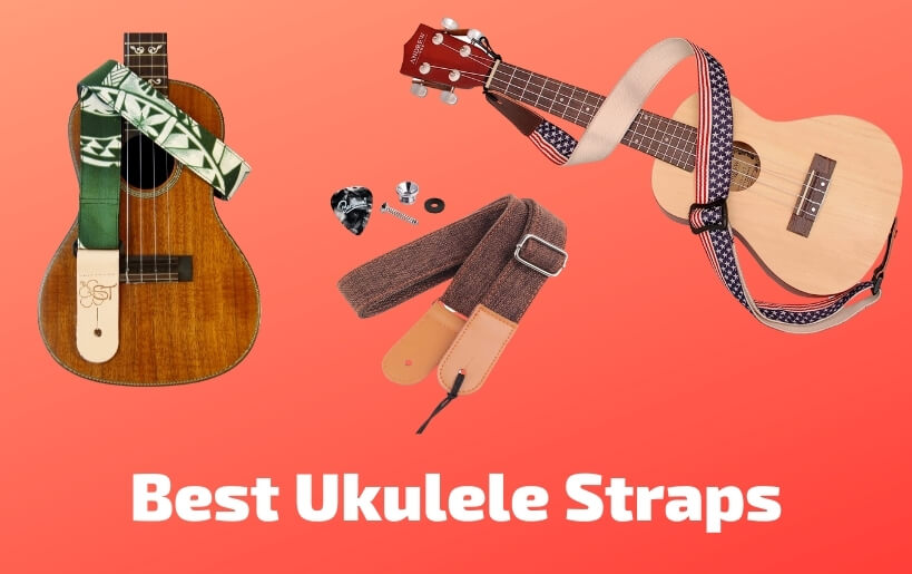 Dulphee Ukulele Strap Hootenanny Style Shoulder Orange Adjustable Ukulele straps 